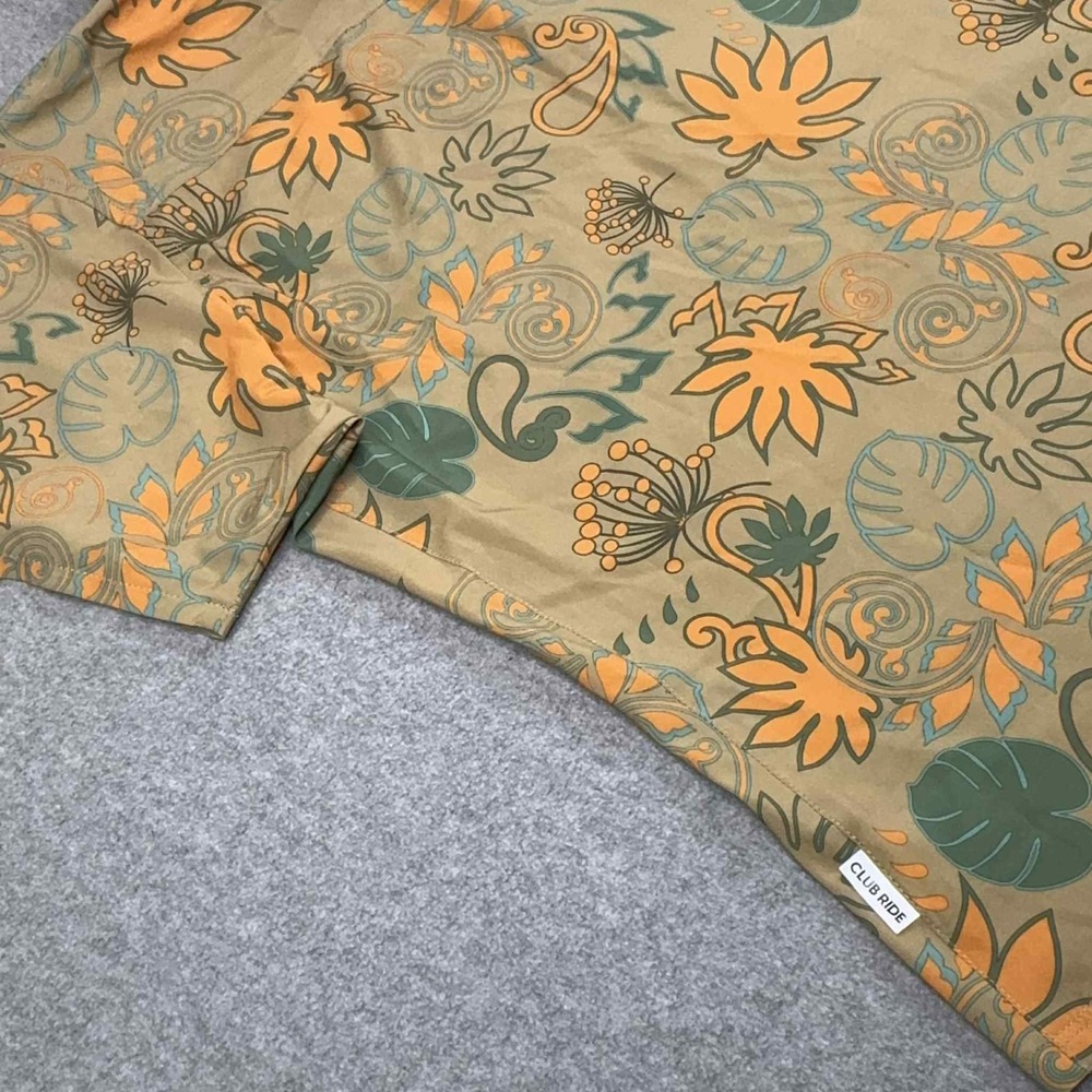 Club Ride Bandara Trailhead Party Shirt Women's Size XL Coriander Brown Paisley - Picture 10 of 13